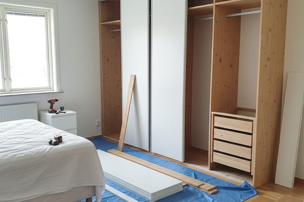 Bygge innebygd garderobeskap i soverom