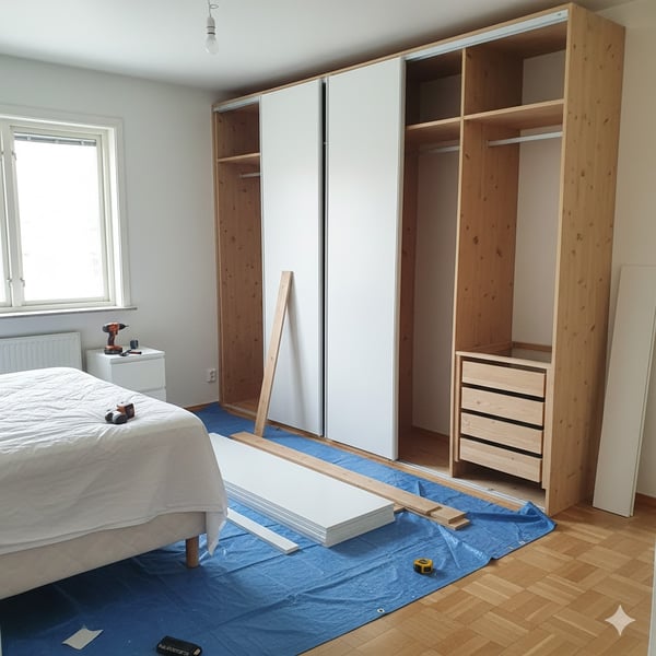Bygge innebygd garderobeskap i soverom