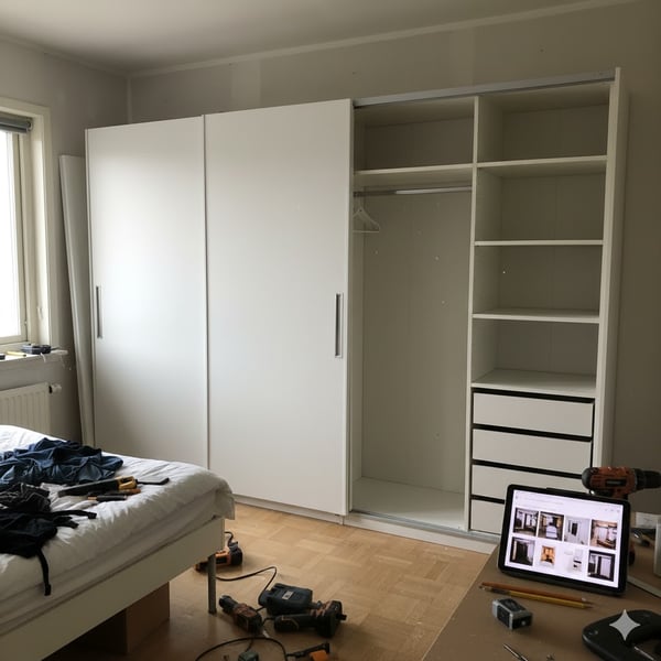 Bygge innebygd garderobeskap i soverom