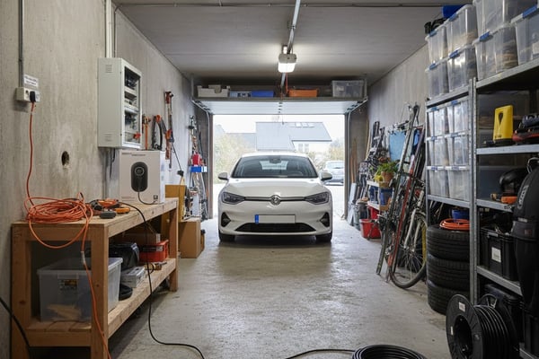 Installere lader for elbil i garasje