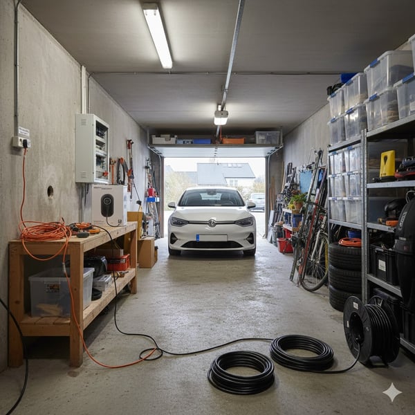 Installere lader for elbil i garasje