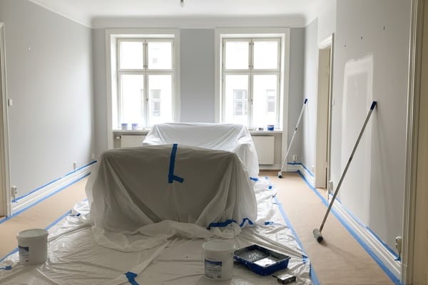 Male stue og gang i hvitt – ca 35 kvm