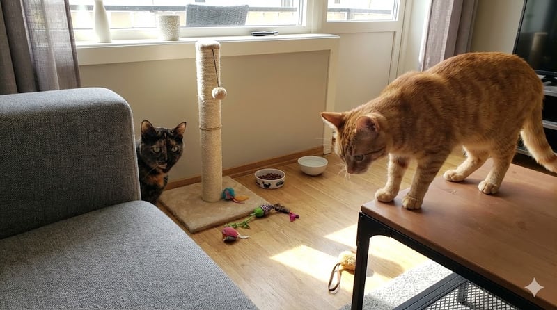 Passe to katter i en uke mens vi er bortreist