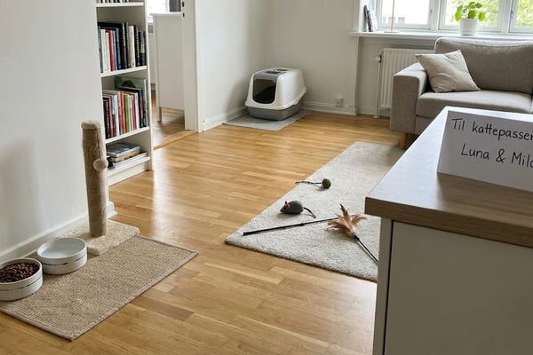 Passe to katter i en uke mens vi er bortreist