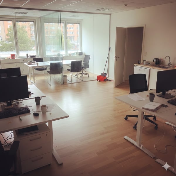 Ukentlig rengjøring av kontorlokaler